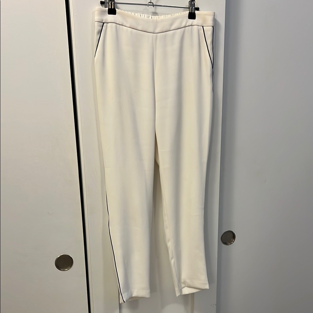Banana Republic White Track Pants Modern Minimalist Design